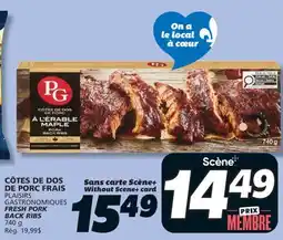 IGA PLAISIRS GASTRONOMIQUES FRESH PORK BACK RIBS offer