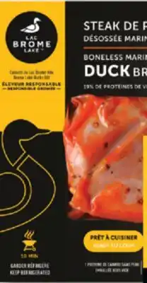 IGA BONELESS MARINATED DUCK BREAST STEAK offer