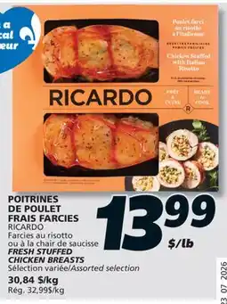 IGA RICARDO FRESH STUFFED CHICKEN BREASTS offer