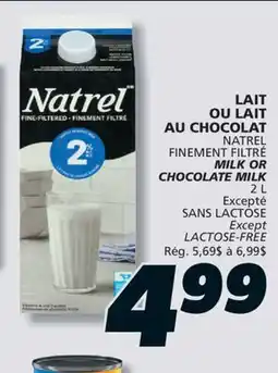 IGA NATREL MILK OR CHOCOLATE MILK offer