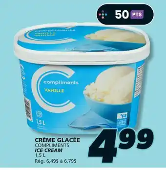 IGA COMPLIMENTS ICE CREAM offer