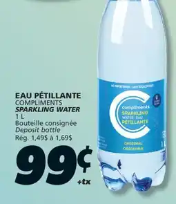 IGA COMPLIMENTS SPARKLING WATER offer