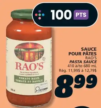 IGA RAO'S PASTA SAUCE offer