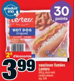 Super C saucisses fumées Lesters | Lesters wieners offer