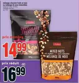 Super C mélange chocolat fruits et noix ou mélange de noix Irrésistible | Irrésistible mixed nuts offer