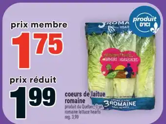 Super C coeurs de laitue romaine | romaine lettuce hearts offer