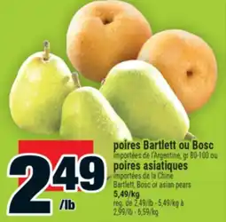 Super C poires Bartlett ou Bosc, poires asiatiques | Bartlett, Bosc or asian pears offer
