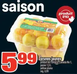 Super C prunes jaunes | yellow plums offer
