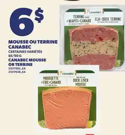 Provigo MOUSSE OU TERRINE CANABEC, 85/90 G | CANABEC MOUSSE OR TERRINE offer