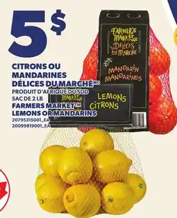 Provigo CITRONS OU MANDARINES DÉLICES DU MARCHÉ | FARMERS MARKET LEMONS OR MANDARINS, SAC DE 2 LB offer