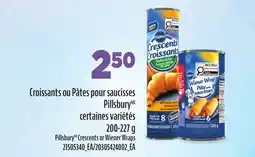 Provigo CROISSANTS OU PÂTES POUR SAUCISSES PILLSBURY, 200-227 G | PILLSBURY CRESCENTS OR WIENER WRAPS offer