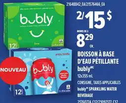 Provigo BOISSON À BASE D'EAU PÉTILLANTE BUBLY | BUBLY SPARKLING WATER BEVERAGE offer