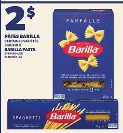 Provigo PÂTES BARILLA, 340/410 G | BARILLA PASTA offer