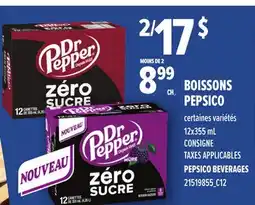 Provigo BOISSONS PEPSICO, 12X355 ML | PEPSICO BEVERAGES offer