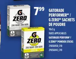 Provigo GATORADE PERFORMER / G ZEROMC SACHETS DE POUDRE | GATORADE PERFORM / G ZEROTM POWDER STICKS offer