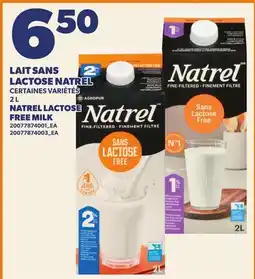 Provigo LAIT SANS LACTOSE NATREL, 2 L | NATREL LACTOSE FREE MILK offer