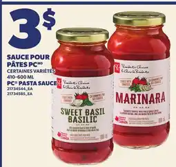 Provigo SAUCE POUR PÂTES PC, 410-600 ML | PC PASTA SAUCE offer