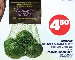 Provigo AVOCAT DÉLICES DU MARCHÉ, 5 UN. | FARMER'S MARKET AVOCADO offer