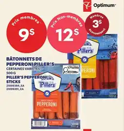 Provigo BÂTONNETS DE PEPPERONI PILLER'S, 500 G | PILLER'S PEPPERONI STICKS offer