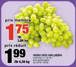 Super C RAISINS VERTS SANS PÉPINS offer