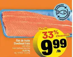 Super C FILET DE TRUITE STEELHEAD FRAIS offer