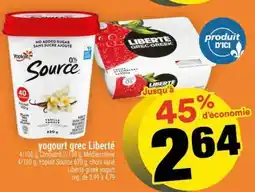 Super C YOGOURT GREC LIBERTÉ offer