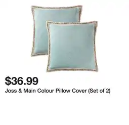 Wayfair Joss & Main Colour Pillow Cover (Set of 2) offer