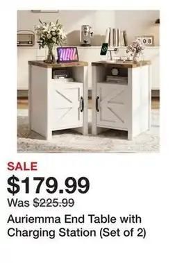 Wayfair Auriemma End Table with Charging Station (Set of 2) offer