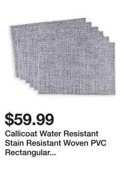 Wayfair Callicoat Water Resistant Stain Resistant Woven PVC Rectangular Placemat (Set of 6) (Set of 6) offer