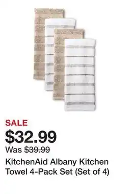 Wayfair KitchenAid Albany Kitchen Towel 4-Pack Set (Set of 4) offer