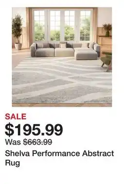 Wayfair Shelva Performance Abstract Rug offer