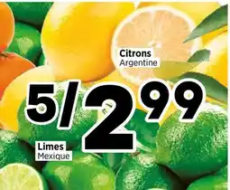 Val-Mont Citrons Argentine, Limes Mexique offer