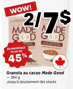 Val-Mont Granola au cacao Made Good offer