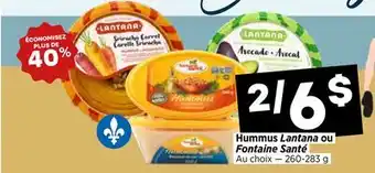 Val-Mont Hummus Lantana ou Fontaine Santé offer