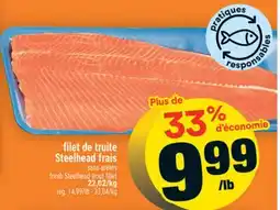 Super C filet de truite Steelhead frais | fresh Steelhead trout fillet offer