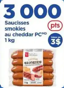Maxi Saucisses smokies au cheddar PC offer