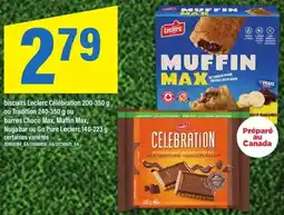 Maxi biscuits Leclerc Célébration ou Tradition ou barres Choco Max, Muffin Max, Nuga bar ou Go Pure Leclerc offer
