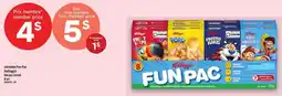 Maxi céréales Fun Pac Kellogg's fun pac cereal offer