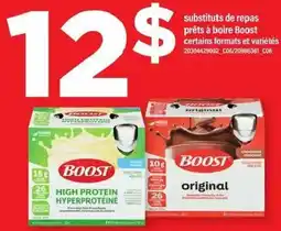 Maxi substituts de repas prêts à boire Boost offer