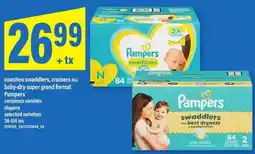 Maxi couches swaddlers, cruisers ou baby-dry super grand format Pampers offer