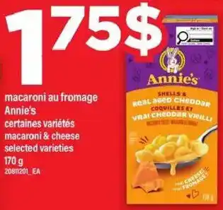 Maxi macaroni au fromage Annie's offer