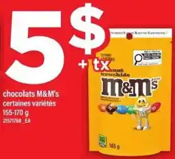 Maxi chocolats M&M's offer