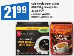 Maxi café moulu ou en grains ou capsules 30 un. PC offer