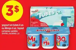 Maxi yogourt en tubes 8 un. ou Minigo 6 un. Yoplait offer