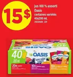 Maxi jus 100% assorti Oasis offer