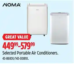 Canadian Tire NOMA Selected Portable Air Conditioners offer