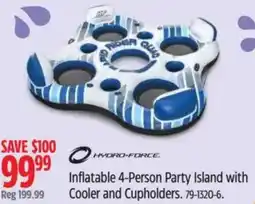 Canadian Tire HYDRO-FORCE Inflatable Party Island with Cooler and Cupholders offer