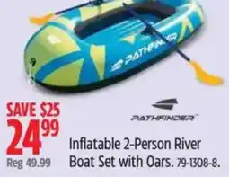 Canadian Tire PATHFINDER Inflatable River Reg Boat Set with Oars offer