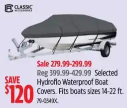 Canadian Tire Selected Hydroflo Waterproof Boat Covers offer