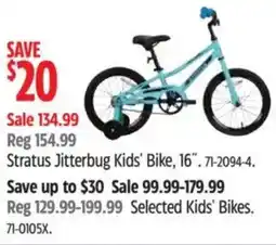 Canadian Tire Stratus Jitterbug Kids' Bike, 16" offer
